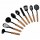 Stoneline | Back To Nature | 17898 | Kitchen utensil set | 9 pc(s) | Dishwasher proof | Black/ Wooden Look